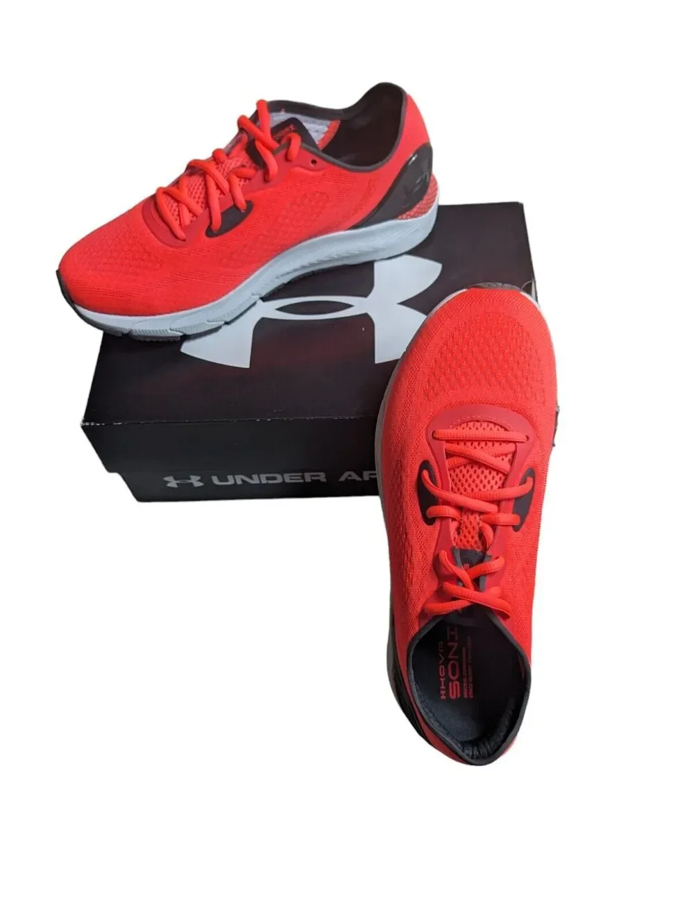 Under Armour UA HOVR Sonic 5 Mens Size 10 Running Shoes Red 3024898-600 New